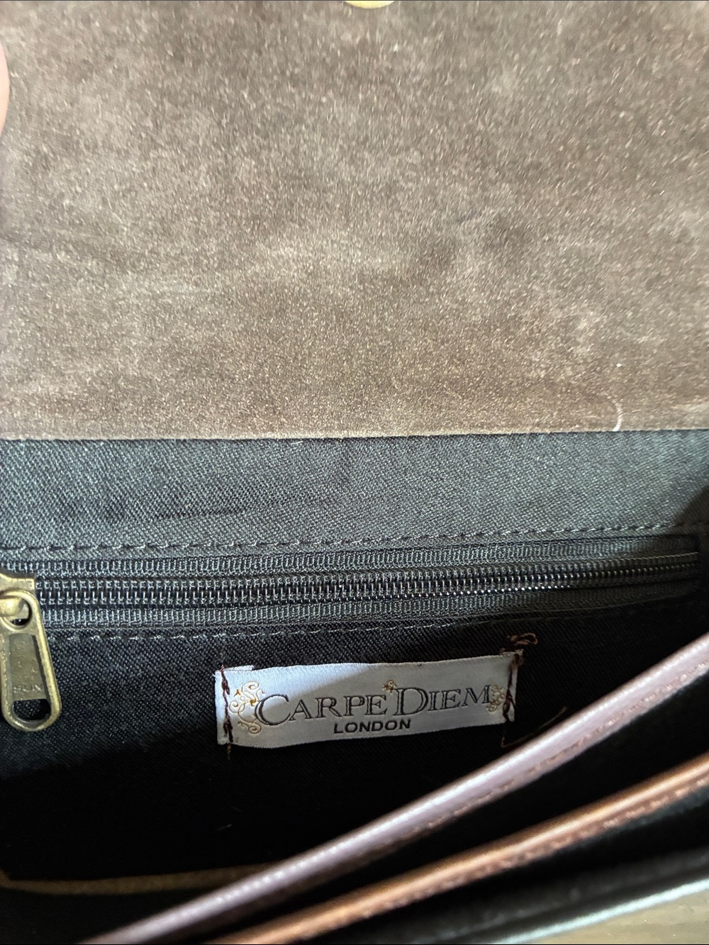 CARPE DIEM LONDON Bought on VACATION Leather Crossbody with Leopard-Print Flap - Picture 2 of 16